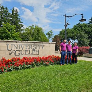 Home Instead Guelph team at landmark